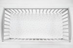 Prześcieradło do łóżeczka120x60 szare kropki Sleepee