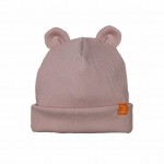 Czapka Puchatka gruba Benni S,2-8m brudny róż