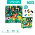 mudypuppy las deszczowy puzzle podłogowe 2 lata