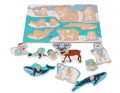układanka drewniana z uchwytami zwierzęta arktyczne adam toys, drewniane puzzle 12m+