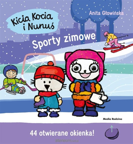 kicia kocia i nunuś sporty zimowe otwierane okienka