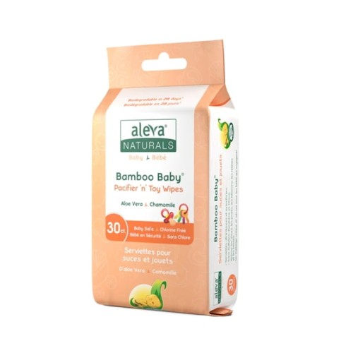 Aleva Naturals bambusowe chusteczki do smoczka , biodegradowalne ,