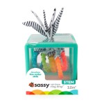 Manipulacyjna kostka sensoryczna Montessori Sassy