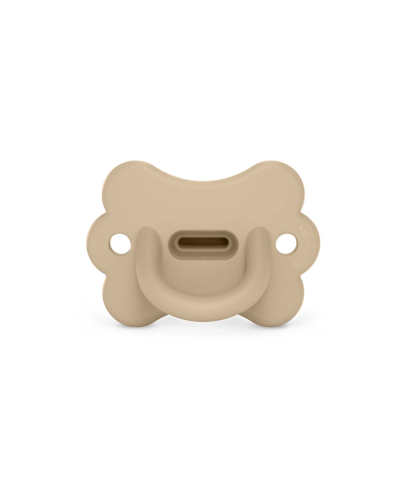 Smoczek 100 % silikonowy fizjologiczny SX Pro Motylek  6m+ beżowy Colour Essence