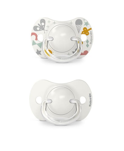 smoczek  fizjologiczny sx pro 2 szt.  0-6 m szary A walk in the moon