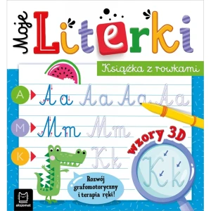 Moje literki.Książka z rowkami.Wzory 3d
